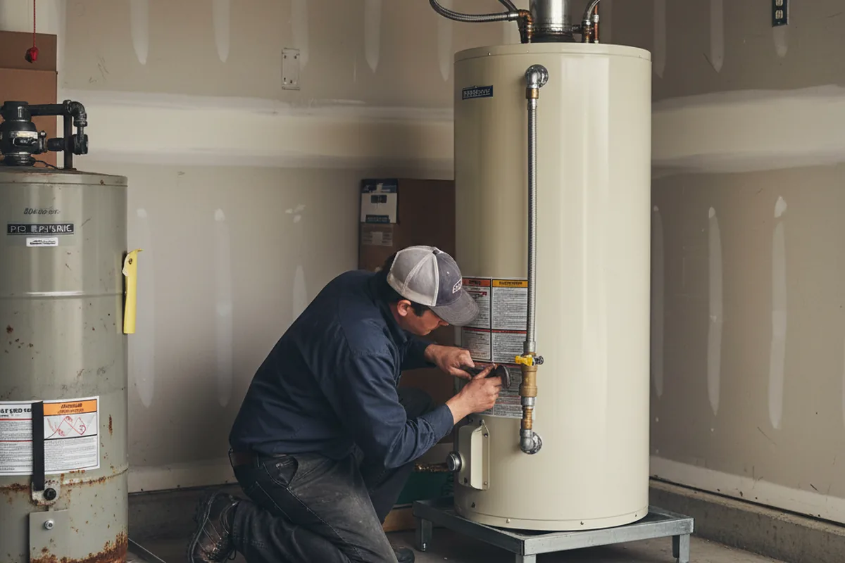Water heater and shutoff valve replacement in Altamont